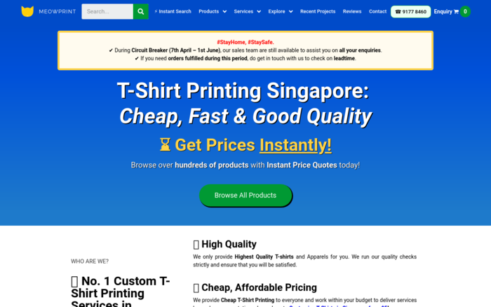 MeowPrint: T-Shirt Printing Singapore
